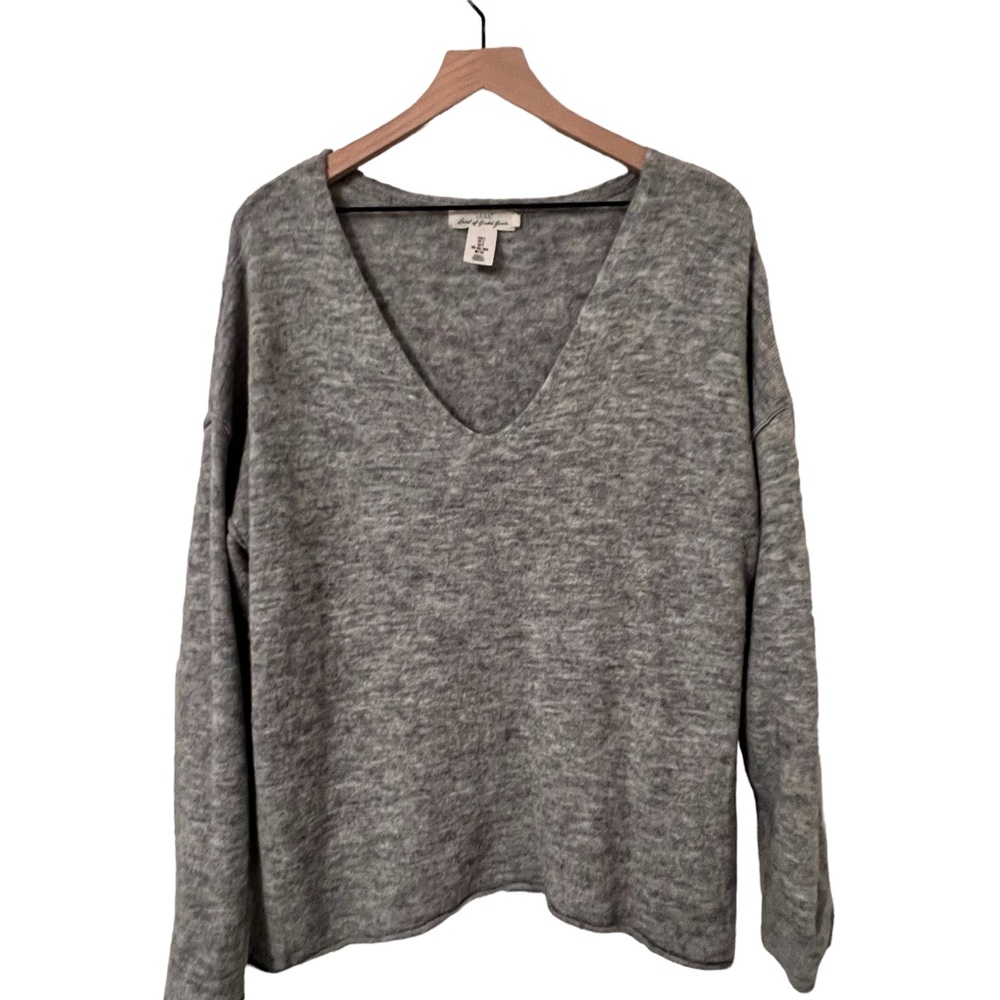 Label of Graded Goods L.O.G.G. Long Sleeve Gray Wool V Neck S